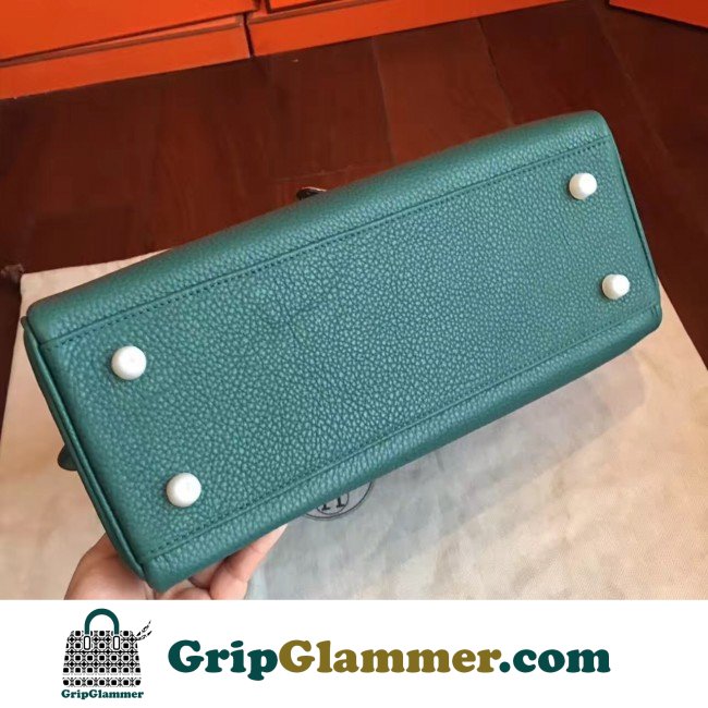 Hermes Malachite Clemence Kelly Retourne 32cm Lushentic AAAAA Grade Replica - Image 3