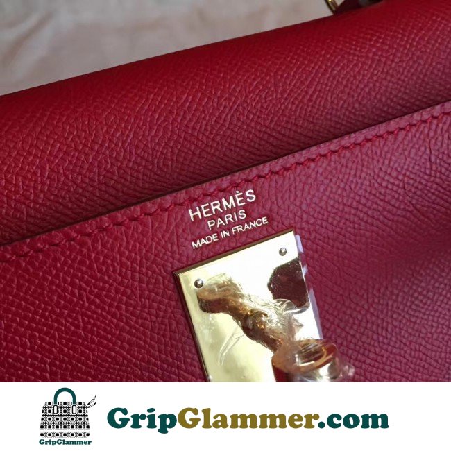 Hermes Red Epsom Kelly 32cm Sellier Lushentic AAAAA Grade Replica - Image 7