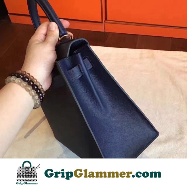 Hermes Sapphire Epsom Kelly Sellier 28cm Lushentic AAAAA Grade Replica - Image 5