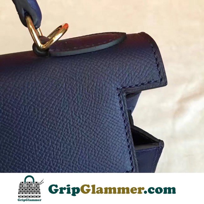 Hermes Sapphire Epsom Kelly Sellier 28cm Lushentic AAAAA Grade Replica - Image 6
