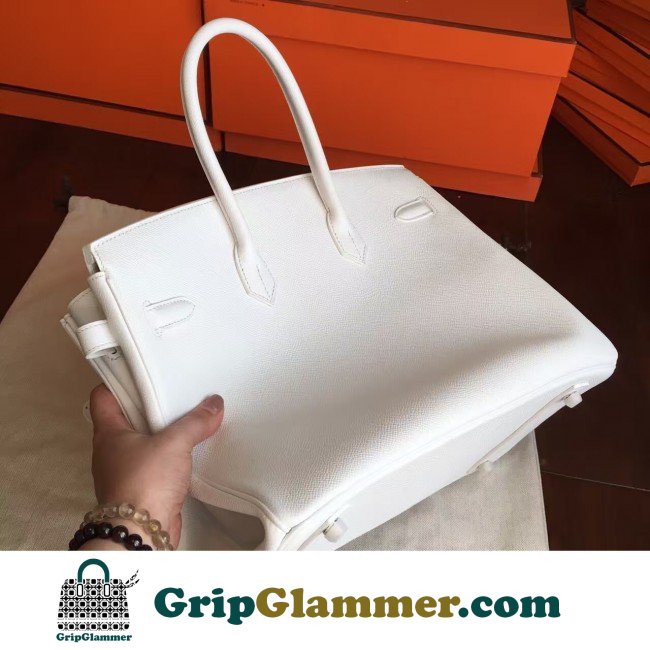 Hermes White Epsom Birkin 35cm Lushentic AAAAA Grade Replica - Image 3