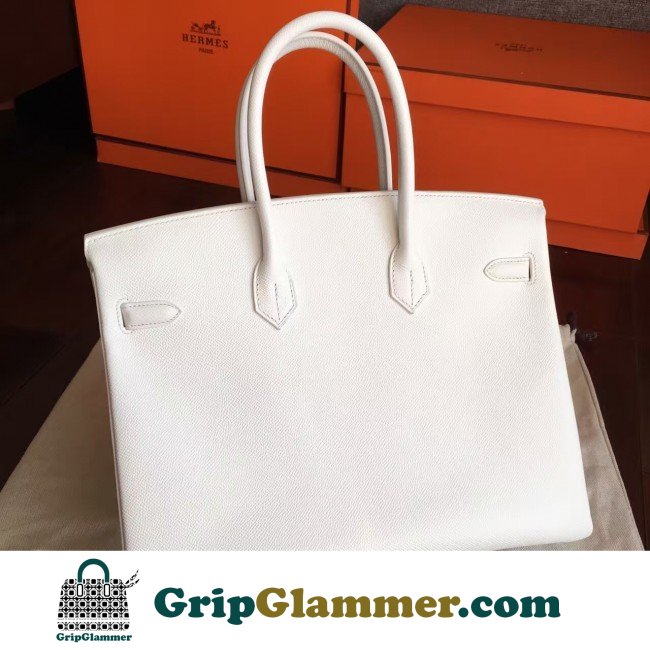 Hermes White Epsom Birkin 35cm Lushentic AAAAA Grade Replica - Image 4