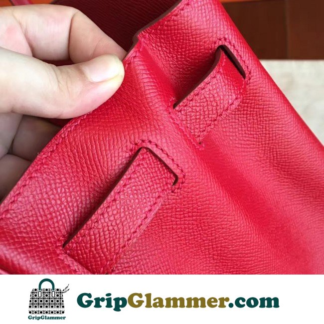 Hermes Red Epsom Birkin 35cm Lushentic AAAAA Grade Replica - Image 7
