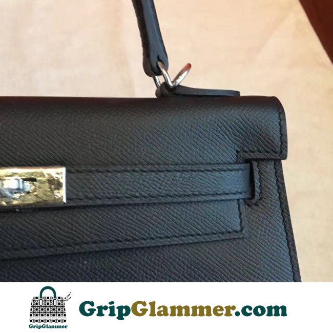 Hermes Black Epsom Kelly 25cm Sellier Lushentic AAAAA Grade Replica - Image 4