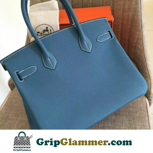 Hermes Blue Jean Clemence Birkin 35cm Lushentic AAAAA Grade Replica - Image 2