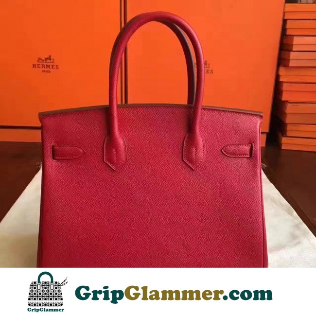 Hermes Red Epsom Birkin 30cm Lushentic AAAAA Grade Replica - Image 2