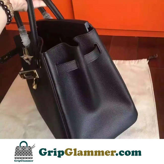 Hermes Black Epsom Birkin 35cm Lushentic AAAAA Grade Replica - Image 7