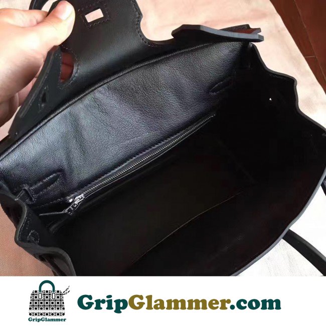 Hermes Black Swift Birkin 30cm Lushentic AAAAA Grade Replica - Image 9