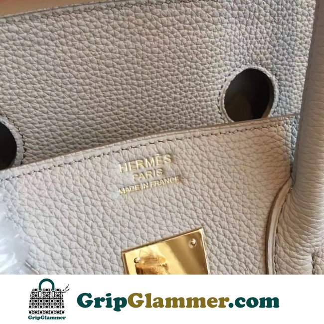 Hermes Pearl Grey Clemence Birkin 35cm Lushentic AAAAA Grade Replica - Image 2