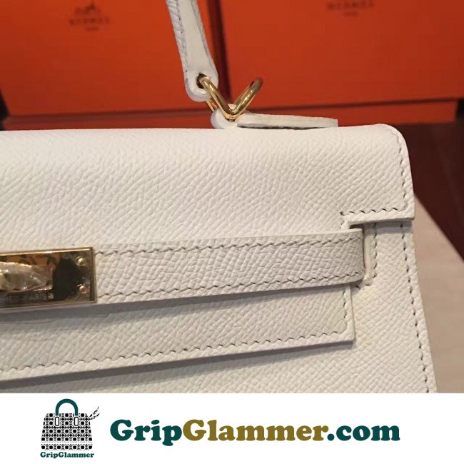 Hermes White Epsom Kelly 25cm Sellier Lushentic AAAAA Grade Replica - Image 2