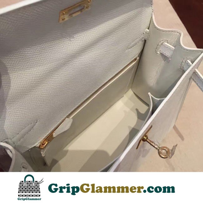 Hermes White Epsom Kelly 25cm Sellier Lushentic AAAAA Grade Replica - Image 3