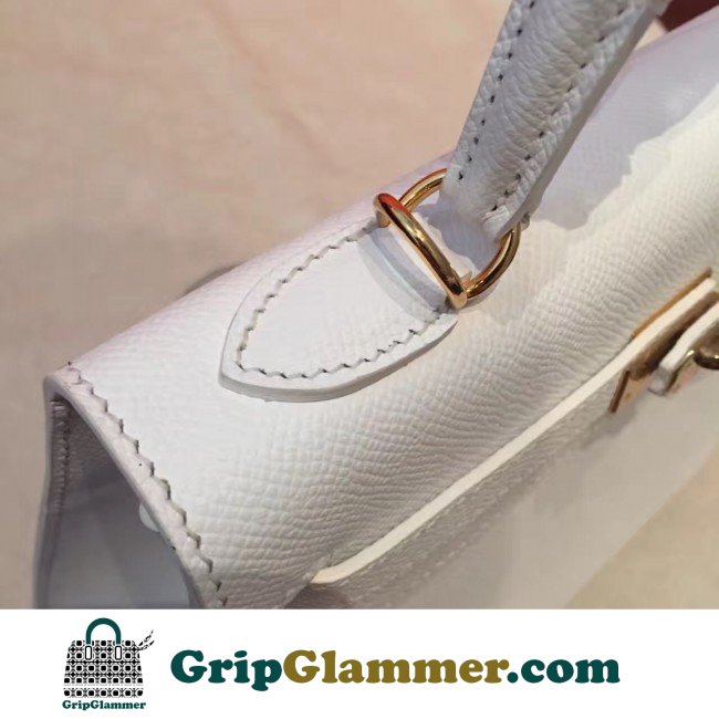 Hermes White Epsom Kelly 25cm Sellier Lushentic AAAAA Grade Replica - Image 6
