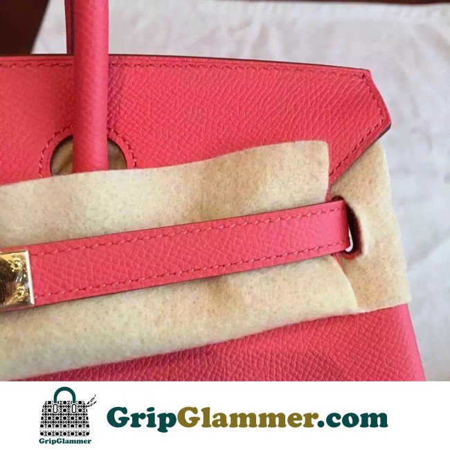 Hermes Rose Red Epsom Birkin 25cm Lushentic AAAAA Grade Replica - Image 7