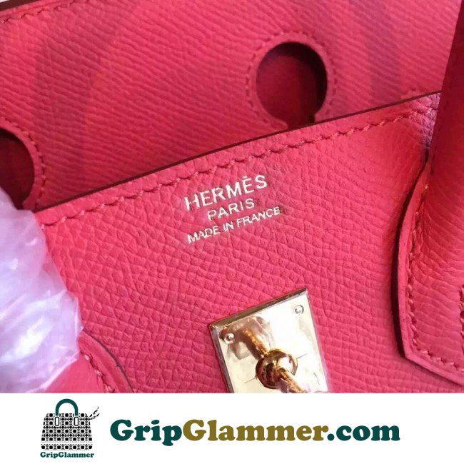 Hermes Rose Red Epsom Birkin 25cm Lushentic AAAAA Grade Replica - Image 9