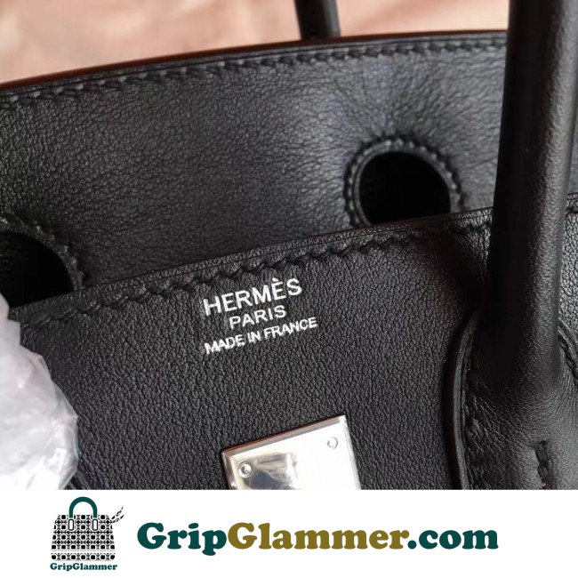 Hermes Black Swift Birkin 25cm Lushentic AAAAA Grade Replica - Image 5