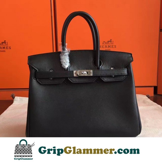 Hermes Black Swift Birkin 25cm Lushentic AAAAA Grade Replica