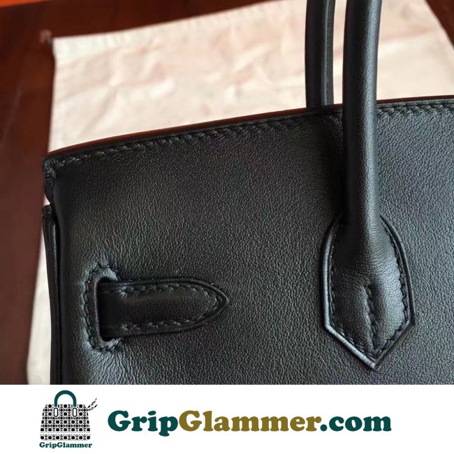 Hermes Black Swift Birkin 25cm Lushentic AAAAA Grade Replica - Image 8