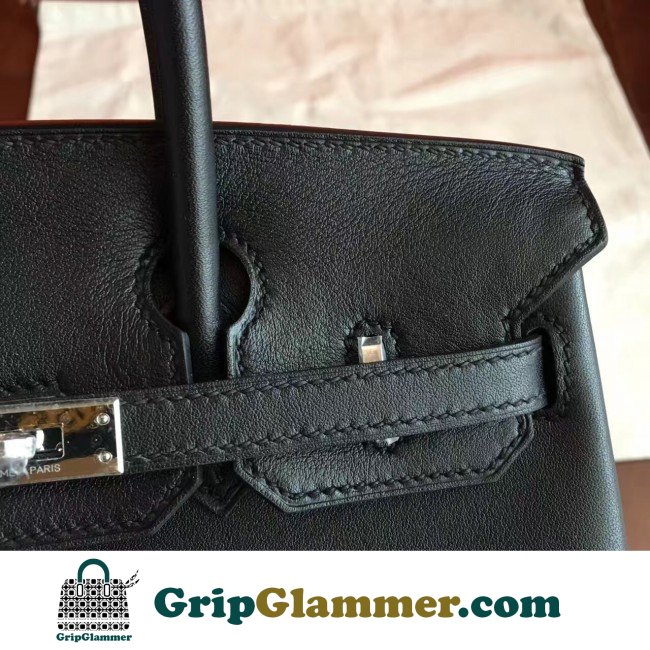 Hermes Black Swift Birkin 25cm Lushentic AAAAA Grade Replica - Image 9