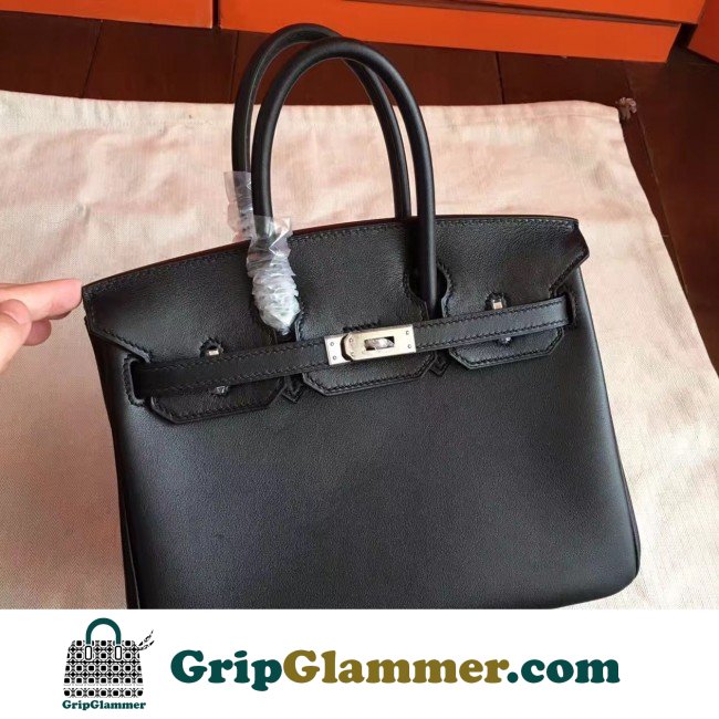Hermes Black Swift Birkin 25cm Lushentic AAAAA Grade Replica - Image 2