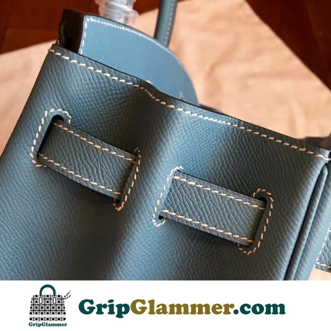 Hermes Blue Jean Epsom Birkin 35cm Lushentic AAAAA Grade Replica - Image 7