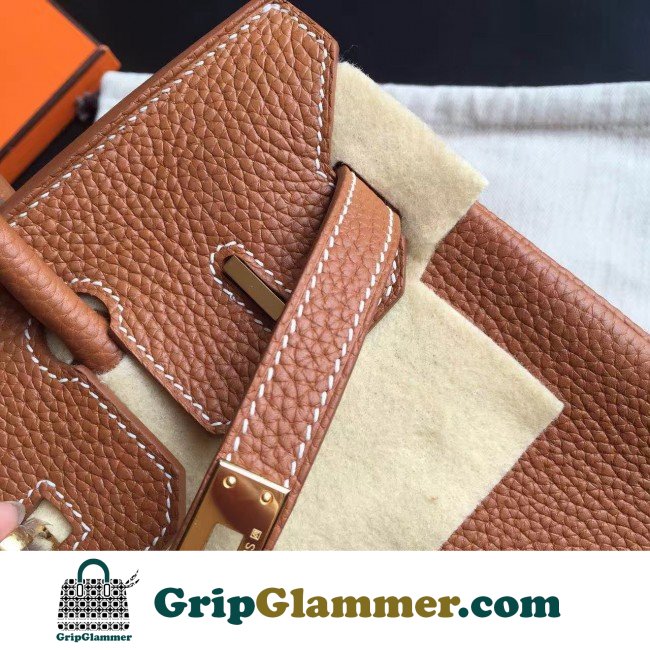 Hermes Gold Clemence Birkin 30cm Lushentic AAAAA Grade Replica - Image 2
