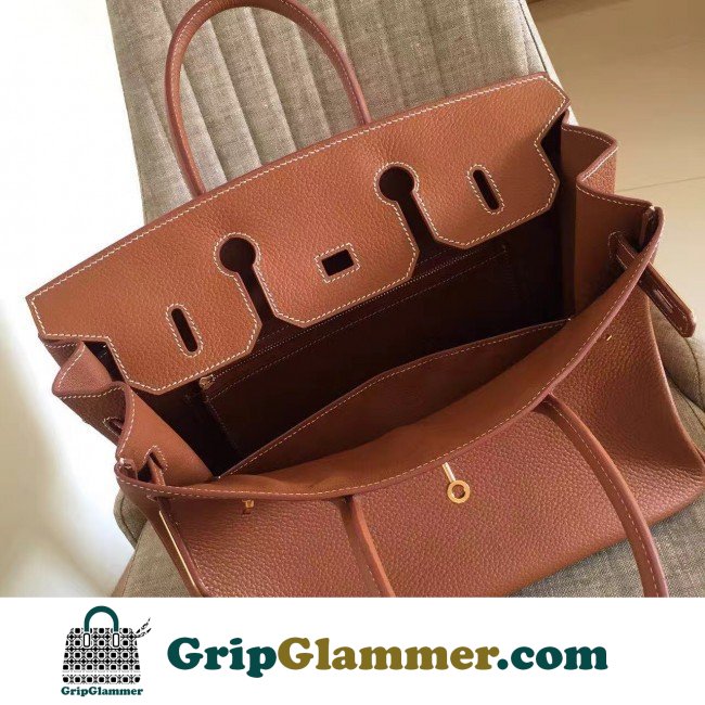 Hermes Gold Clemence Birkin 30cm Lushentic AAAAA Grade Replica - Image 6