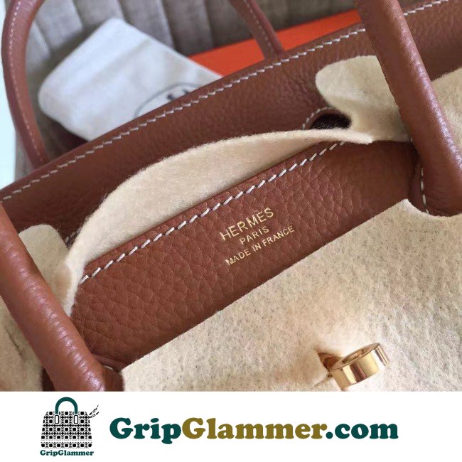 Hermes Gold Clemence Birkin 30cm Lushentic AAAAA Grade Replica - Image 8