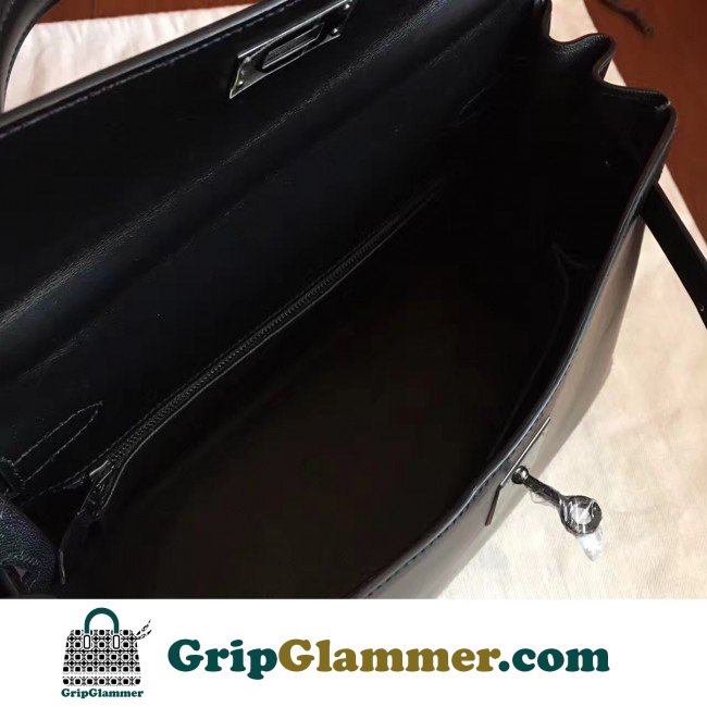 Hermes So Black Box Kelly Retourne 32cm Lushentic AAAAA Grade Replica - Image 4
