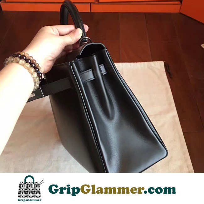 Hermes So Black Box Kelly Retourne 32cm Lushentic AAAAA Grade Replica - Image 7