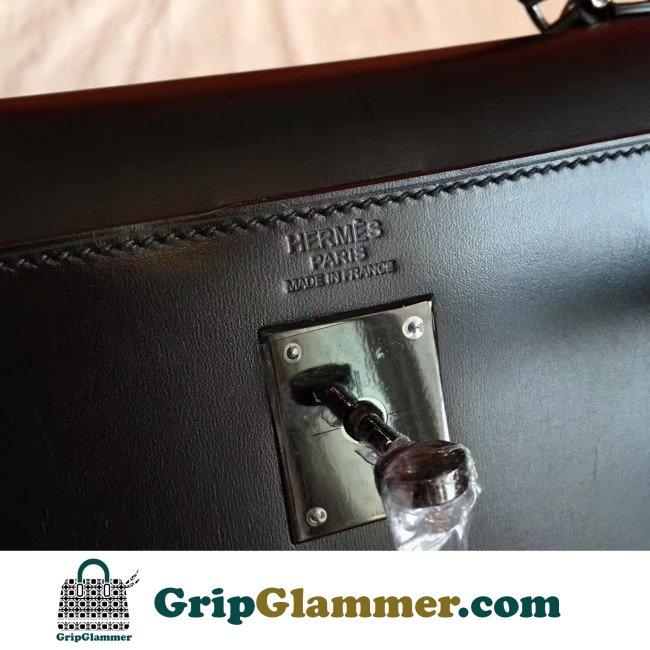 Hermes So Black Box Kelly Retourne 32cm Lushentic AAAAA Grade Replica - Image 8