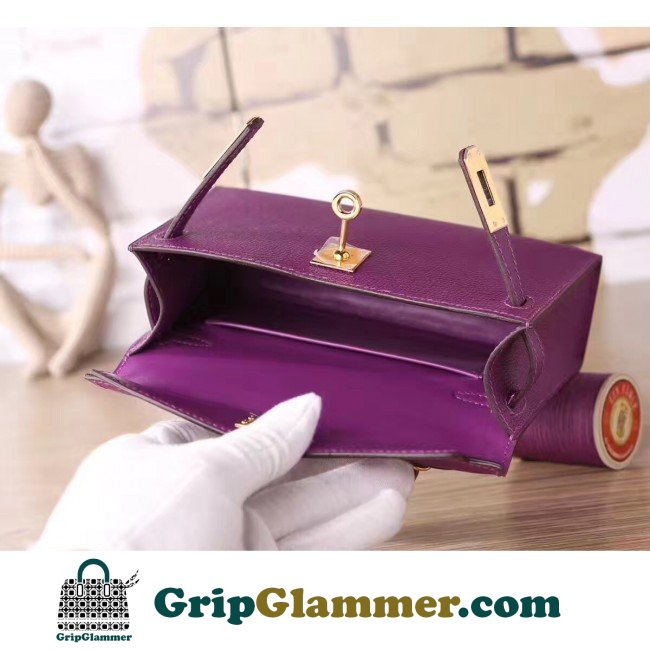 Hermes Cyclamen Epsom Kelly Mini II 20cm Lushentic AAAAA Grade Replica - Image 2