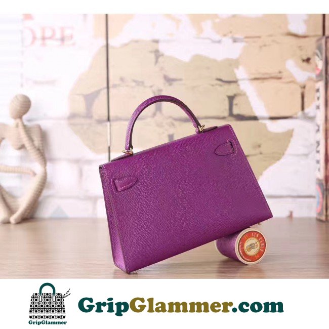 Hermes Cyclamen Epsom Kelly Mini II 20cm Lushentic AAAAA Grade Replica - Image 5