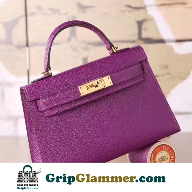 Hermes Cyclamen Epsom Kelly Mini II 20cm Lushentic AAAAA Grade Replica