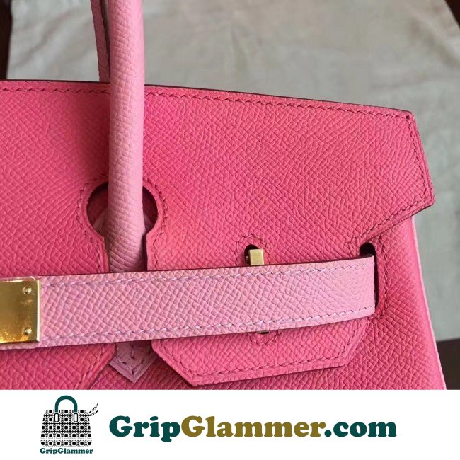 Hermes Rose Lipstick Espom Horseshoe Brikin 30cm Lushentic AAAAA Grade Replica - Image 4