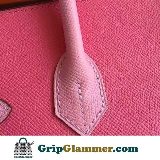 Hermes Rose Lipstick Espom Horseshoe Brikin 30cm Lushentic AAAAA Grade Replica - Image 8