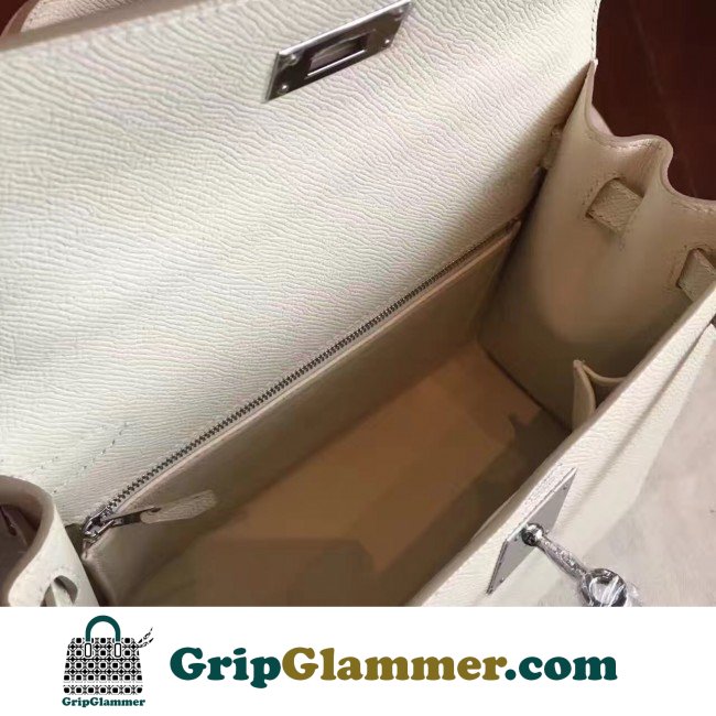 Hermes White Epsom Kelly Sellier 28cm Lushentic AAAAA Grade Replica - Image 2