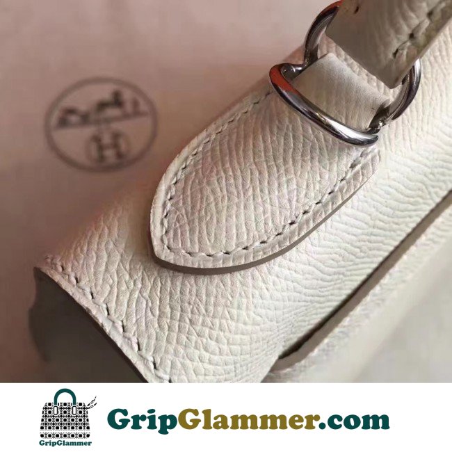 Hermes White Epsom Kelly Sellier 28cm Lushentic AAAAA Grade Replica - Image 5