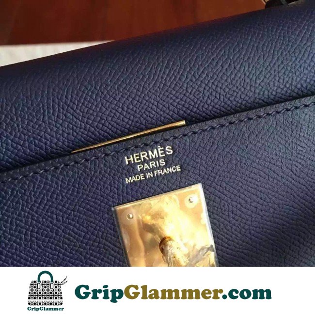 Hermes Sapphire Epsom Kelly 32cm Sellier Lushentic AAAAA Grade Replica - Image 8
