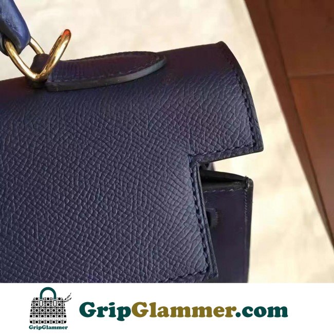 Hermes Sapphire Epsom Kelly 32cm Sellier Lushentic AAAAA Grade Replica - Image 9