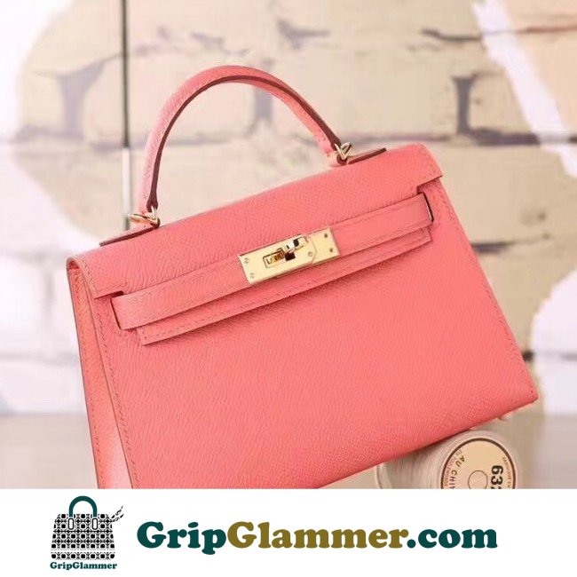 Hermes Flamingo Epsom Kelly Mini II 20cm Lushentic AAAAA Grade Replica