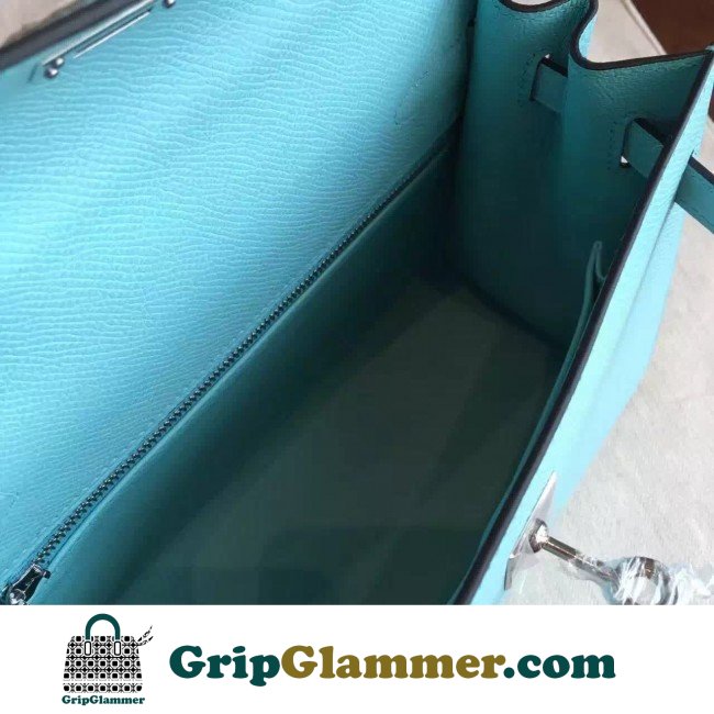 Hermes Blue Atoll Epsom Kelly 25cm Sellier Lushentic AAAAA Grade Replica - Image 2