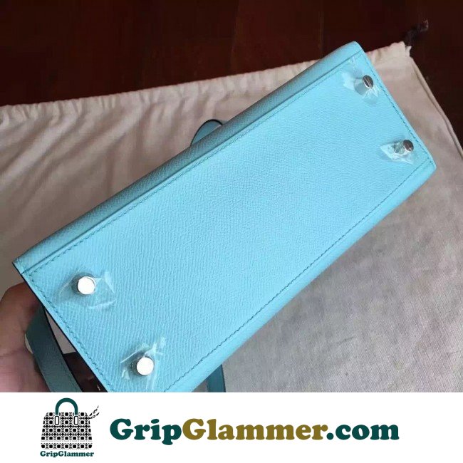 Hermes Blue Atoll Epsom Kelly 25cm Sellier Lushentic AAAAA Grade Replica - Image 4