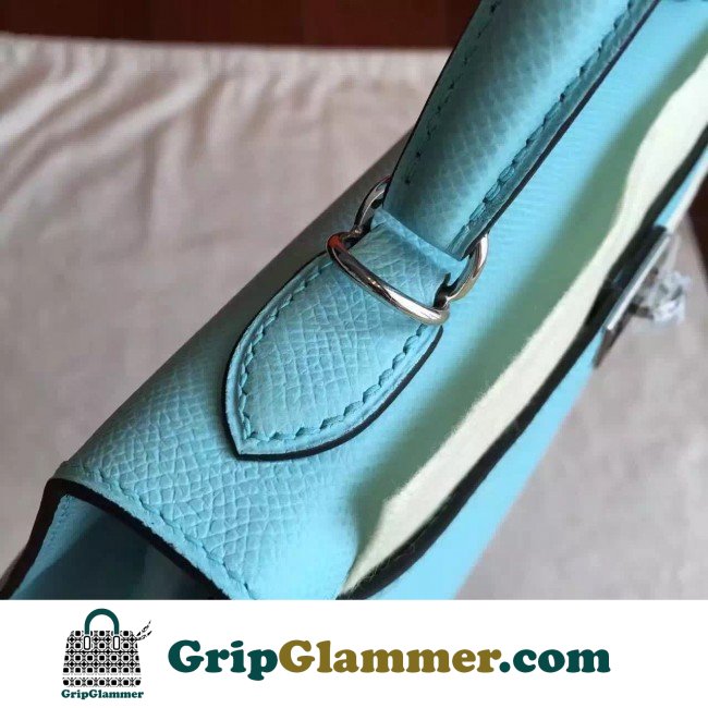 Hermes Blue Atoll Epsom Kelly 25cm Sellier Lushentic AAAAA Grade Replica - Image 5
