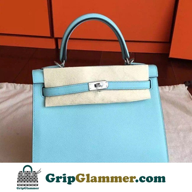 Hermes Blue Atoll Epsom Kelly 25cm Sellier Lushentic AAAAA Grade Replica