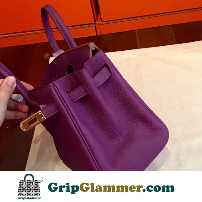 Hermes Cyclamen Clemence Birkin 25cm Lushentic Grade Replica - Image 8