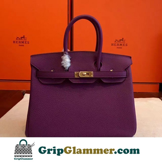 Hermes Cyclamen Clemence Birkin 25cm Lushentic Grade Replica