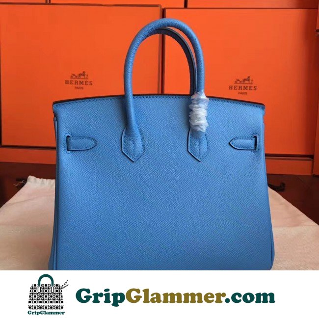 Hermes Blue Paradiso Epsom Birkin 25cm Lushentic AAAAA Grade Replica - Image 4
