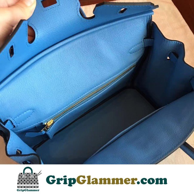 Hermes Blue Paradiso Epsom Birkin 25cm Lushentic AAAAA Grade Replica - Image 5