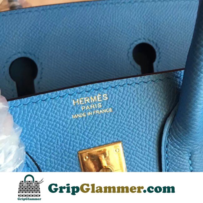 Hermes Blue Paradiso Epsom Birkin 25cm Lushentic AAAAA Grade Replica - Image 6