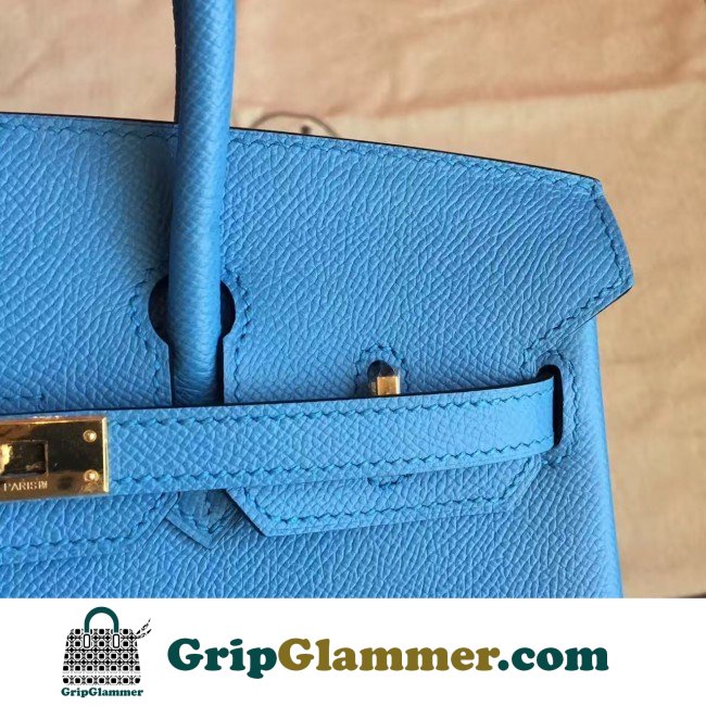 Hermes Blue Paradiso Epsom Birkin 25cm Lushentic AAAAA Grade Replica - Image 7